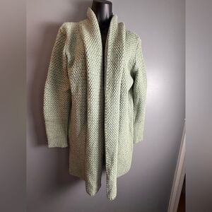 Irelands‎ Eye 100% Virgin Wool Green Knit Sweater Sz L Made in Ireland 24" PTP